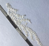 Ivory Floral Lace Applique Pair Bridal Embroidered Lace Motifs 10 Pairs (20pcs)