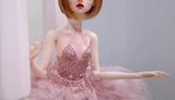 Craftuneed 1:6 Scale Luxury Feather Doll Dress Peach Pink or White Miniature Handmade ballet dress for Fashion Dolls Custom Sizes Available