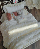 Handmade Dollhouse Blanket Pillow Miniature French Bedding Set 1/12 1/6 1/4 1/3 Scale