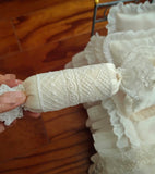 Handmade Miniature Bedding Set Dollhouse French Style Lace Blanket Pillow 1/6 1/4 Scale