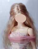 Handmade Floral Doll Dress Miniature Sequins Beaded Evening Gown For 1/6 1/4 1/3 Scale