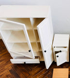 Handmade Dollhouse Kitchen Cabinet Set 1:12 Scale Miniature Wooden Corner Kitchen Units