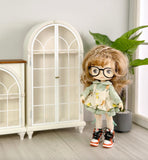 Craftuneed 1:12 Scale Miniature French Style Vintage Sideboard Display Cabinet Dollhouse Storage Bookcase Doll Furniture Available in Black