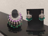 1:6 Scale Doll Necklace and Earrings Set Miniature Rhinestone Jewellery Handmade