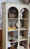 1:6 Scale Dollhouse Arched Wooden Cabinet with Drawers Miniature Cottage Dollhouse Display Shelf Furniture For Dolls Handmade