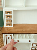 Handmade Dollhouse Kitchen Hutch Cabinet 1:6 Scale Miniature Wood Furniture