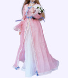 Handmade 1:6 Scale Victorian Style Doll Dress with Necklace – Custom Miniature Fashion Outfit