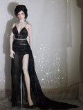 Handmade Sparkly Evening Doll Gown Evening Dress with Necklace 1/6 1/4 1/3 scale