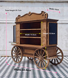 Miniature Coffee Shop Stand DIY Kit – 1:6 Scale Dollhouse Market Cart (Not Assembled)