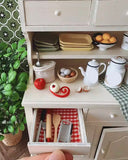 1:6 Scale Dollhouse Kitchen Cabinet Handmade Miniature Wooden Storage drawers Furniture
