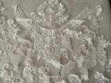 Craftuneed Job lot 12pcs ivory lace collar motif sew on floral tulle lace applique patch