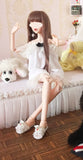 Handmade BJD Pajama Dress & Slippers Set 1/6 1/4 1/3 Scale Miniature Doll Sleepwear