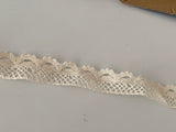 Craftuneed Bundle 13Meters ivory cotton crochet lace trim sewing dress lace trimming 1.6cm width