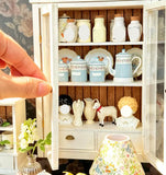 Handmade Dollhouse Side Table Cabinet Shelf Miniature Farmhouse Furniture 1:6 Scale