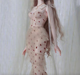 Handmade Champagne Mermaid Doll Dress With Necklace Custom For 1/6 1/4 1/3