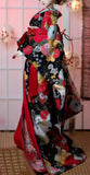 Handmade Doll Kimono Outfit with Obi Japanese Style Doll Dress Clothing 1/6, 1/4, 1/3