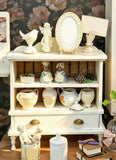 Handmade Dollhouse Side Table Cabinet Shelf Miniature Farmhouse Furniture 1:6 Scale