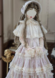 Victorian Rococo Floral Doll Dress Set Handmade Miniature Outfit 1/6 1/4 1/3 Scale