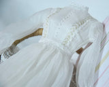 Handmade 1:6 Scale Romantic Doll Dress – Vintage Inspired Gown with Optional Jewelry & Belt