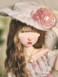 Handmade Victorian Romantic Doll Outfit 1/6 1/4 1/3 Scale Miniature Dress Hat Necklace Handbag