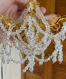 Craftuneed 1:6 Scale Miniature Doll Faux Crystal chandelier Dollhouse Hanging Ceiling Lighting props