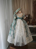 Craftuneed Victorian Style Lace Doll Dress Set for BJD Includes Dress, Petticoat and Hat Fits 1/6 OB24 1/4 1/3 SD Dolls Handmade Luxury