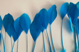20pcs Lagoon Blue Goose Feathers For Millinery Hat Making Costume DIY Supplies