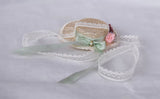 1:6 Scale Doll Hat Mini Straw Hat Handmade Miniature Accessory Lace Ribbon Floral