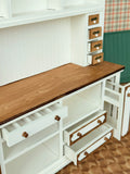 Handmade Dollhouse Kitchen Hutch Cabinet 1:6 Scale Miniature Wood Furniture