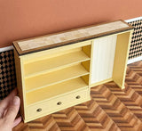 Handmade Dollhouse Kitchen Cabinet Bar Table Miniature Farmhouse Furniture 1:6 Scale