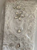 Bundle 2 Pairs Ivory Floral Lace Wedding Gloves Bridal Fingerless beaded Gloves