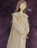 Handmade Victorian Doll Nightgown Miniature Ivory Lace Chiffon Dress 1/6 1/4 1/3 Scale