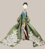 Custom Doll Lace & Satin Dress Shawl Inspired by Previous Design Handmade 1:6 Scale