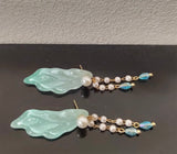 1:6 Scale Mermaid Style Earrings Miniature Faux Pearl Dangle Jewellery Handmade