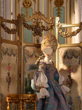 1:6 Scale Dollhouse Folding Screen Handmade Miniature Rococo Room Divider Display
