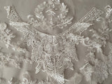 Craftuneed Job lot 12pcs ivory lace collar motif sew on floral tulle lace applique patch