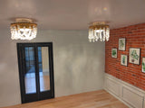 Handmade Dollhouse Faux Crystal Chandelie 1:6 Scale Miniature Ceiling Light Hanging Lamp