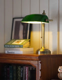 Craftuneed 1:6 Scale Doll Vintage Style Pull Chain Green Desk Lamp with Metal Base Miniature Dollhouse Lighting For Fashion Dolls
