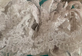 Craftuneed Bundle 14.9Meters white floral lace trim dress bridal sew on tulle lace trimming