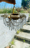 Handmade Miniature Faux Crystal Chandelier Light 1:6 Scale Dollhouse Hanging Ceiling Lamp