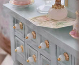 Handmade Dollhouse 1:12 Scale Hall Table & Mirror Miniature Wooden Entryway Furniture