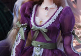 Handmade 1:6 Scale Vintage Romantic Doll Dress with Necklace – Custom Miniature Fashion Outfit