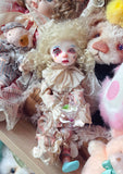 Craftuneed 1:6 Scale Circus Lolita BJD Clown Doll with Hand-Painted Face Makeup And Costume Handmade Ball Jointed Doll Collectible