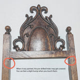 Miniature Doll Bed 1:6 Scale Vintage Style Wooden Dollhouse Bed Frame Unassembled