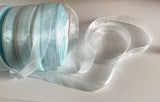 Craftuneed Bundle 500 Meters Sky Blue Organza Ribbon High quality 5 Rolls Trims for Craft Gift Wrapping Wedding Decor