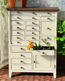 Handmade 1:6 Scale Dollhouse Cabinet Miniature Wooden Storage with Drawers Furniture