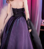 Handmade Miniature Gradient Purple Couture Doll Dress with Necklace Petticoat Belt Available in 1/6 1/4 1/3