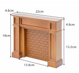 1:6 Scale Dollhouse Fireplace Miniature Wooden Mantel Handmade Dollhouse Furniture
