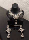 Handmade 1:6 Scale Doll Rhinestone Necklace, Earrings & Crown Miniature Jewellery Set