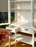 1:6 Scale Dollhouse Display Cabinet Miniature Vintage Style Wooden Furniture
